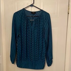 Women's Teal Long Sleeve Top